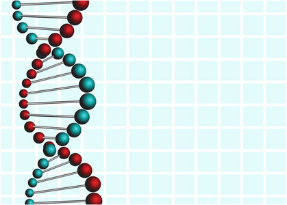 在蓝色背景抽象 dna