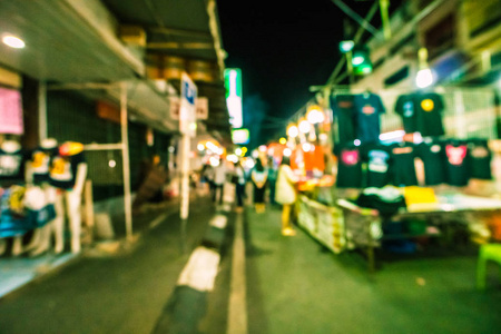 抽象模糊华欣夜市街背景