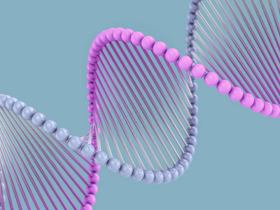 Dna 链抽象的科学背景。美丽的 illustraion生物技术, 生物化学, 遗传学和医学概念. 3d 渲染