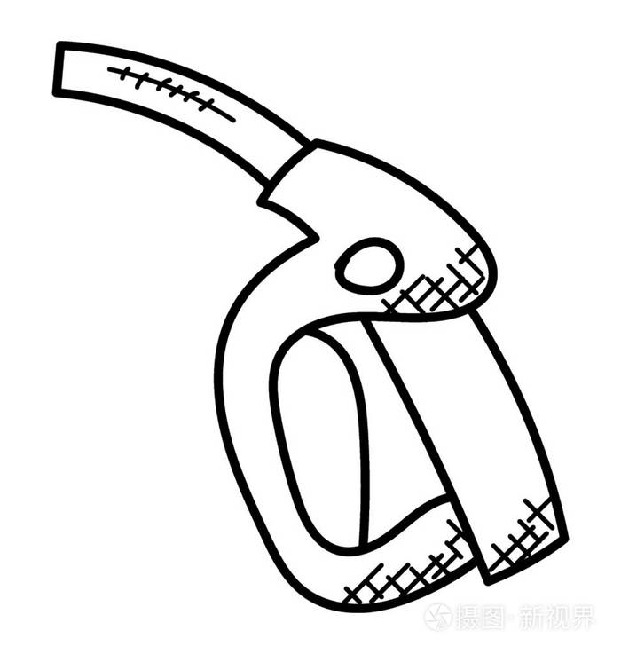 燃油喷嘴平面矢量图标