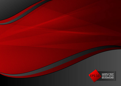 新设计的红黑颜色几何抽象背景现代设计, 矢量插画 eps10
