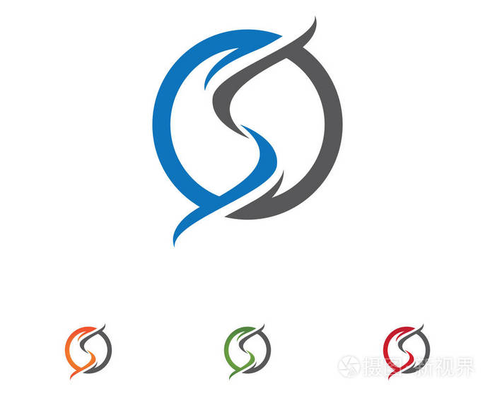 s 标志和符号模板矢量图标