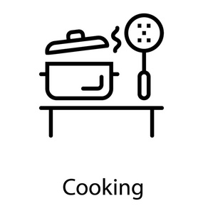 用勺子烹调的烹饪概念描述图片