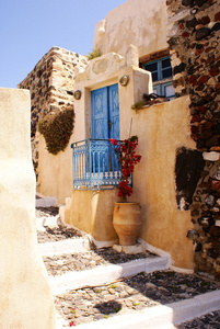 传统希腊建筑的圣托里尼岛 islan 伊亚村