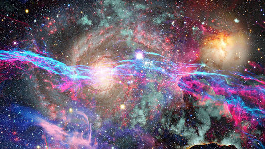 星系和星云。抽象空间背景。此图像装备由美国航空航天局的元素