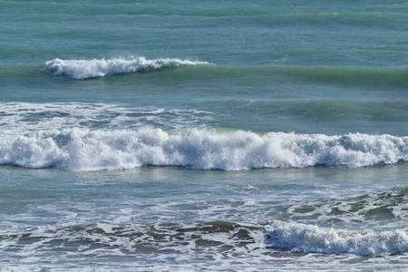 意大利, 西西里岛, 地中海, 波涛汹涌的海浪