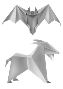 折纸蝙蝠山羊