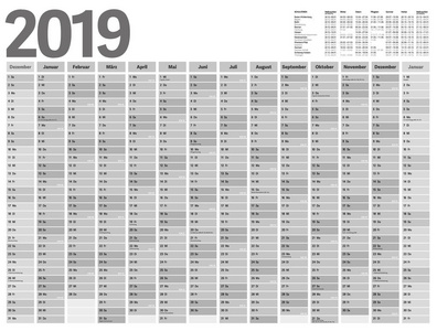 德国年度规划师日历2019