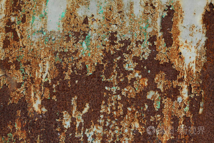 抽象的墙壁纹理背景表面的旧金属铁锈.复古外观背景样式