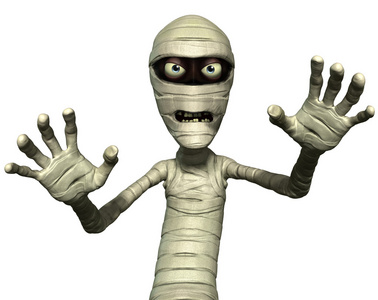 恐怖的木乃伊摄影图