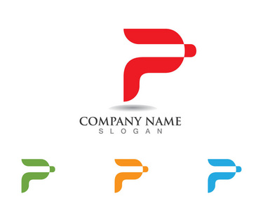 P 徽标字母商务企业设计 vecto