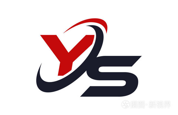 y标志旋风全球红字母矢量概念