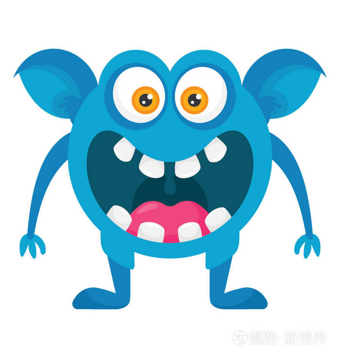 一个opem嘴愤怒的怪物在完全excirtmentcharacterzng疯狂的怪物