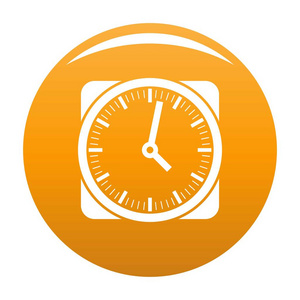 时钟复古图标矢量橙色