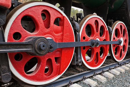 旧蒸气机车车轮