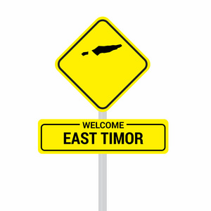 东帝汶交通标志板设计矢量