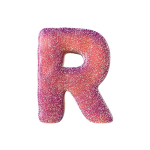 红色酸糖字母 R 被隔绝在白色背景上