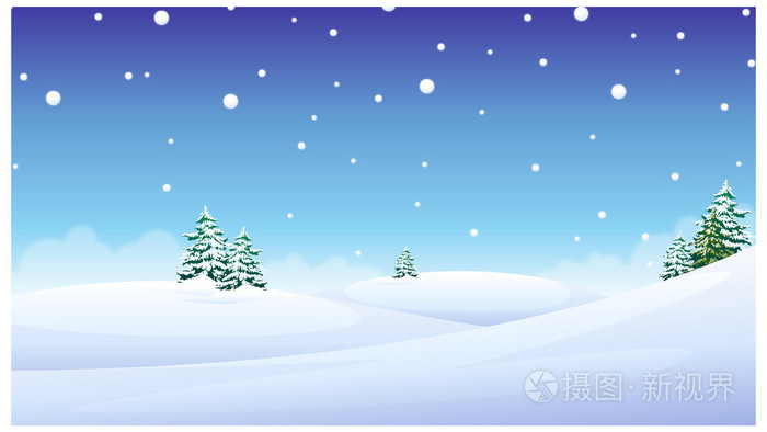 冷杉雪景色插画 正版商用图片0591jc 摄图新视界 冷杉雪景色插画 正版商用图片0591jc 摄图新视界