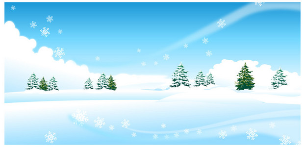 冷杉雪景色插画 正版商用图片0591jc 摄图新视界 冷杉雪景色插画 正版商用图片0591jc 摄图新视界