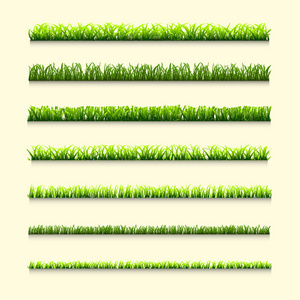 七个不同类型的设计绿草