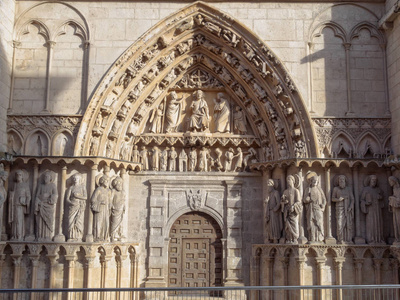 Coroneria 的门是大教堂的北门布尔戈斯, 卡斯蒂利亚和里昂, 西班牙