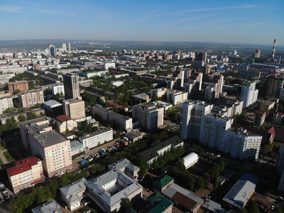 横跨城市或乌发巴什科尔托斯坦俄国, 2018年5月, Dji Mavic 空气