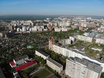 横跨城市或乌发巴什科尔托斯坦俄国, 2018年5月, Dji Mavic 空气