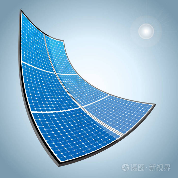 矢量绘制太阳能电池板插画-正版商用图片059ajr-摄图新视界