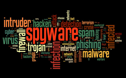 软件概念在黑色背景上的字标签云照片