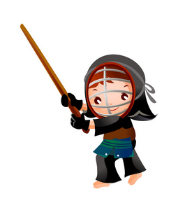 击剑艺术一个女孩在剑道击剑运动员的肖像照片