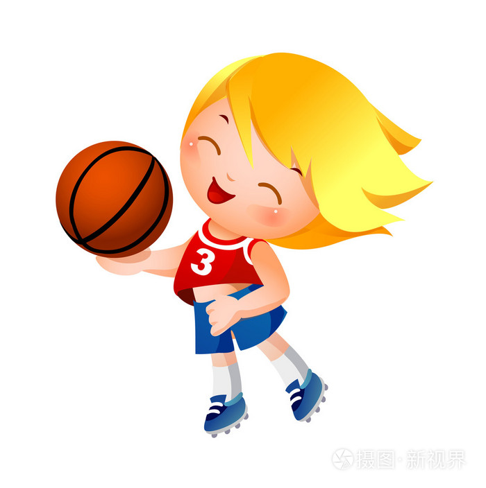 女孩举行篮球