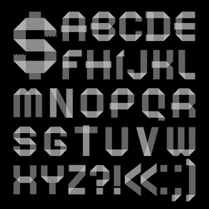 罗马字母从透明胶带-罗马字母的字体照片