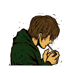 点燃的香烟图片