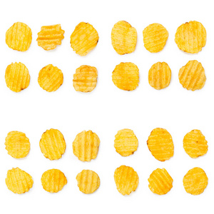 白底黄脆薯片