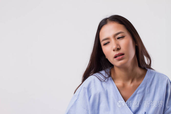 病妇面部表情疼痛