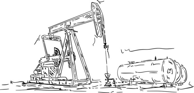 凝析油或原油并送往陆上石化厂抽油机抽原油石油管道建设彩色的管道