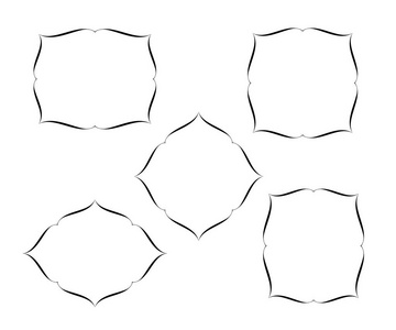 设置矢量复古帧。矢量插图