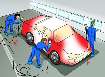 油漆店汽车油漆店照片