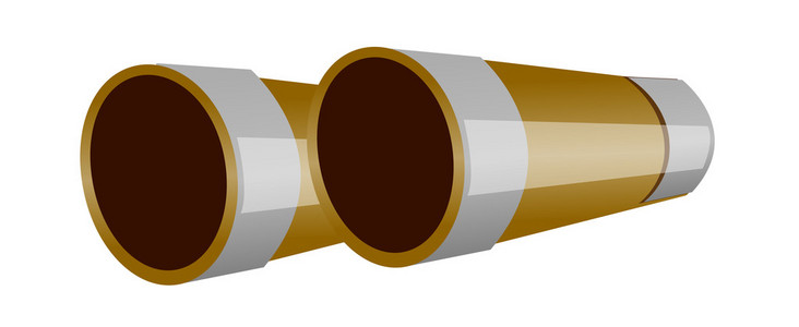 矢量图标望远镜