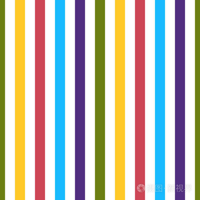 无缝花纹条纹色彩鲜艳.垂直图案条纹抽象背景矢量插图