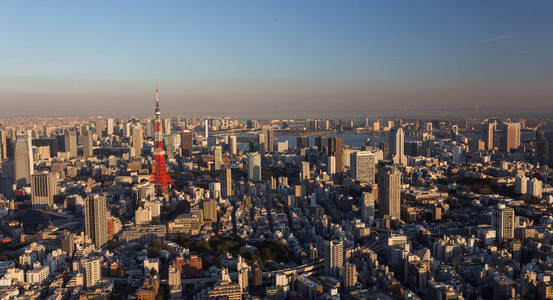 日本东京城市天际线景观