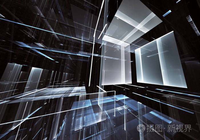 抽象未来技术背景-计算机生成的3d 图像.