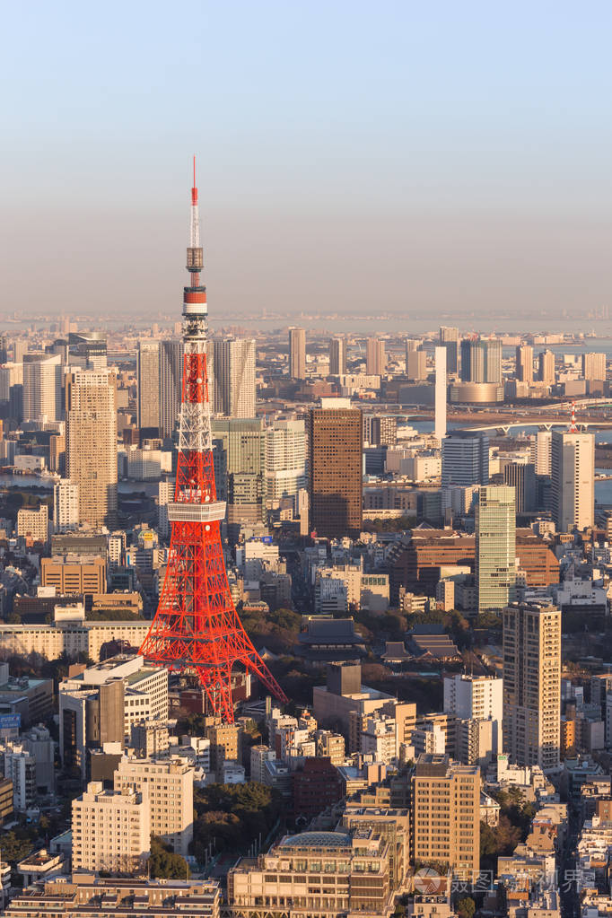 日本东京城市天际线景观