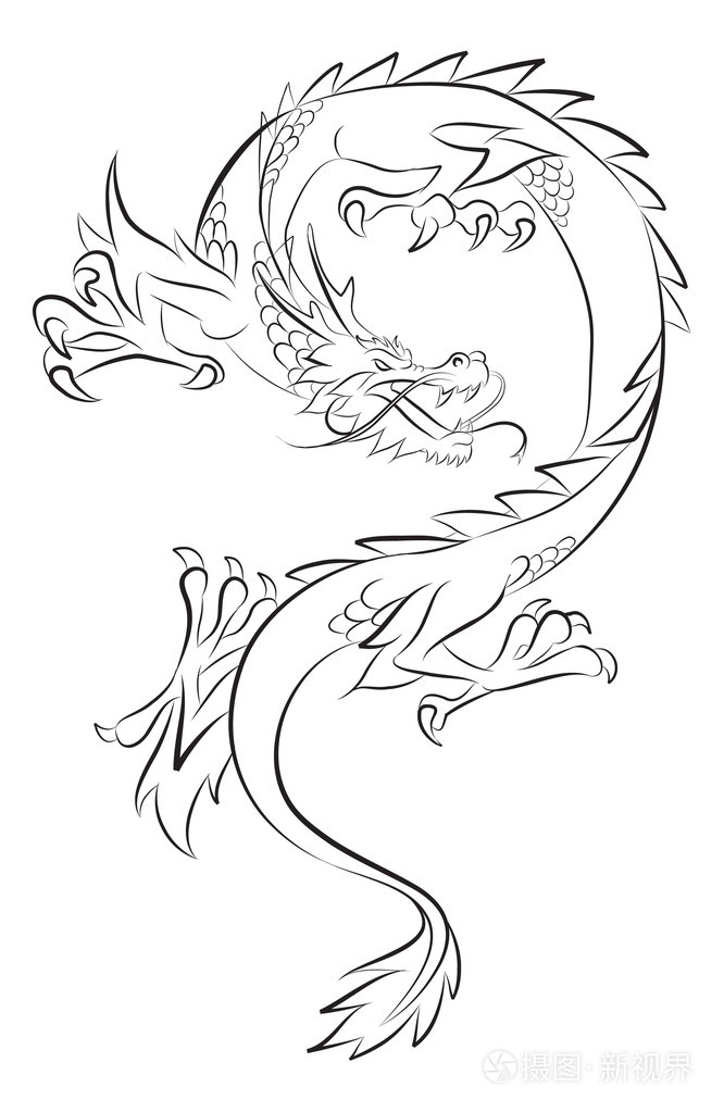 龙纹身插画-正版商用图片05agwd-摄图新视界