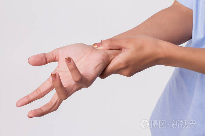 女性患有扳机手指 Cps 腕关节疼痛 关节炎 痛风照片 正版商用图片05ao6r 摄图新视界