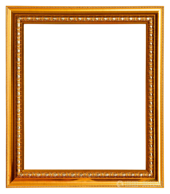 白底金色框