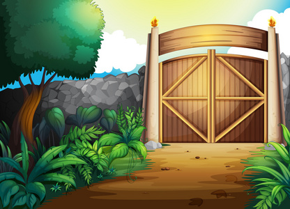 夸美纽斯在纳尔顿带纹理的旧纸张背景孩子们和门两个奶牛场中pimelea