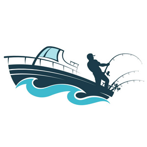 船上钓鱼杆图片