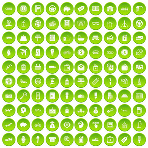 100经济图标设置绿色