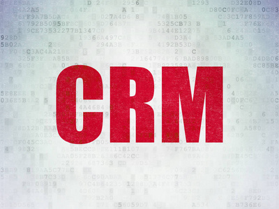 财务理念 Crm 数字数据纸张背景上